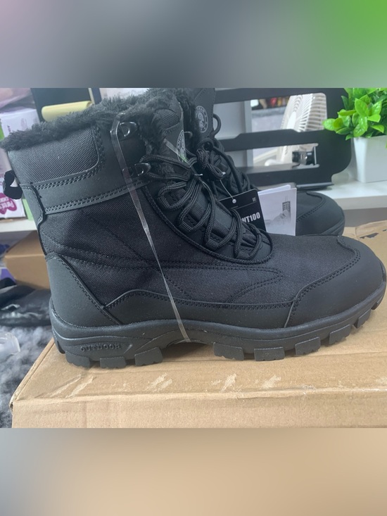 Brand New in Box Men\'s Black Winter Boots - Insulated Lace-Up